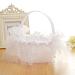 Cestini di fiori da sposa Cestino da sposa con diamanti in pizzo, Wedding Flower Baskets