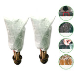 2 pezzi di copertura antigelo per piante, copertura per alberi a prova di freddo autunnale e invernale, sacchetto antigelo per piante in tessuto non tessuto, 0.8mx1.2m, 0.6mx0.8m, 1.2x1.8m, 0.8mx1m