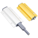 Buttafuori in lega di alluminio da 3 pezzi con maniglia push-pull per armadio, porta dell'armadio, cassetto, Gold, Silver