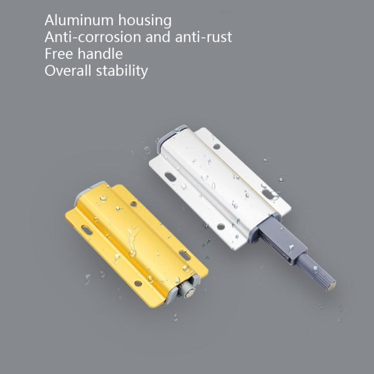 Buttafuori in lega di alluminio da 3 pezzi con maniglia push-pull per armadio, porta dell'armadio, cassetto, Gold, Silver