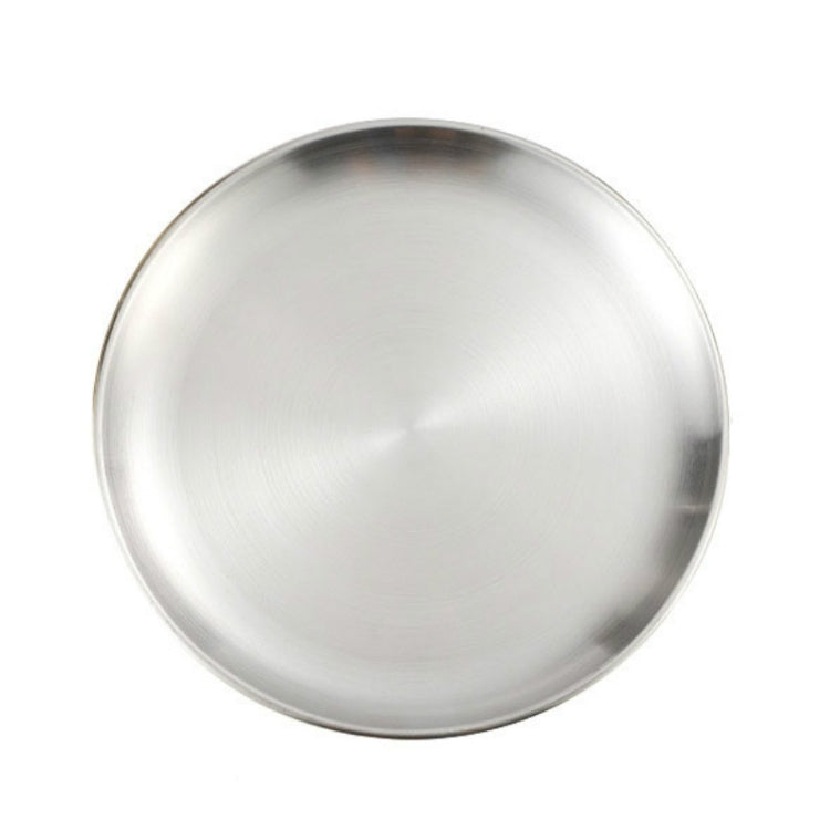 Piatto rotondo addensato in acciaio inossidabile da 2 pezzi, vassoio da caffè, piatto per torta di frutta, piatto per ossa, piatto poco profondo, 14cm Brushed Matte Silver, 17cm Brushed Matte Silver, 20cm Brushed Matte Silver, 23cm Brushed Matte Silver...