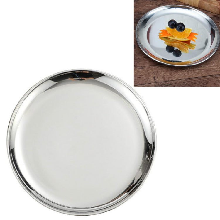 Piatto rotondo addensato in acciaio inossidabile da 2 pezzi, vassoio da caffè, piatto per torta di frutta, piatto per ossa, piatto poco profondo, 14cm Brushed Matte Silver, 17cm Brushed Matte Silver, 20cm Brushed Matte Silver, 23cm Brushed Matte Silver...