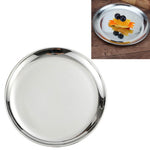 Piatto rotondo addensato in acciaio inossidabile da 2 pezzi, vassoio da caffè, piatto per torta di frutta, piatto per ossa, piatto poco profondo, 14cm Brushed Matte Silver, 17cm Brushed Matte Silver, 20cm Brushed Matte Silver, 23cm Brushed Matte Silver...