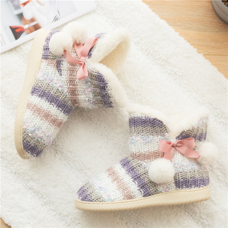 Stivali invernali per la casa in cashmere Pantofole in cotone con suola spessa, 35-36, 37-38, 39-40