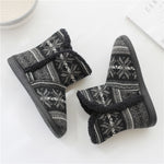 Stivali invernali in cashmere per la casa Pantofole in cotone con suola spessa, 37-38, 39-40, 41-42, 43-44