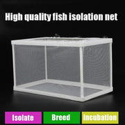 Grande incubatrice per acquario Scatola di isolamento per piccoli pesci Scatola per allevamento di pesci tropicali in rete, Without Clapboard