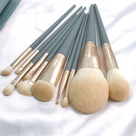 10 pezzi/set Pennello per trucco Pennello per cipria in fibra di mais per capelli in fibra di seta Pennello per trucco per viso e occhi, Without Bag, With Blue Bag, With Silver Bag, With Gray Bag, With Pink Cylinder, With Green Cylinder                ...