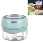 Schiacciatore per miscelazione di aglio elettrico USB ricaricabile Schiacciatore per alimenti complementare Dispositivo per sbucciare l'aglio in acciaio inossidabile Mini taglierino per aglio senza fili, Pink, Green, White