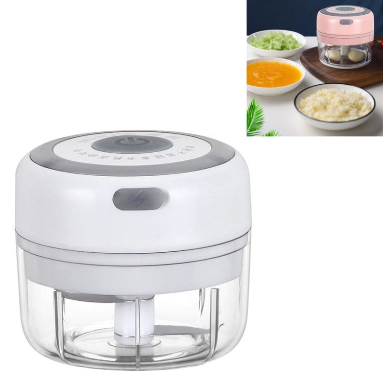 Schiacciatore per miscelazione di aglio elettrico USB ricaricabile Schiacciatore per alimenti complementare Dispositivo per sbucciare l'aglio in acciaio inossidabile Mini taglierino per aglio senza fili, Pink, Green, White