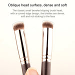 Pennello per trucco per capelli in fibra da 4 pezzi Pennello per fondotinta con manico in legno, 191 Foundation Brush, 270 Concealer Brush, 170 Diagonal Foundation Brush
