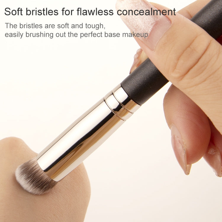 Pennello per trucco per capelli in fibra da 4 pezzi Pennello per fondotinta con manico in legno, 191 Foundation Brush, 270 Concealer Brush, 170 Diagonal Foundation Brush