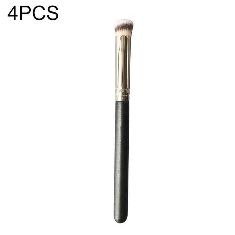 Pennello per trucco per capelli in fibra da 4 pezzi Pennello per fondotinta con manico in legno, 191 Foundation Brush, 270 Concealer Brush, 170 Diagonal Foundation Brush
