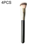 Pennello per trucco per capelli in fibra da 4 pezzi Pennello per fondotinta con manico in legno, 191 Foundation Brush, 270 Concealer Brush, 170 Diagonal Foundation Brush