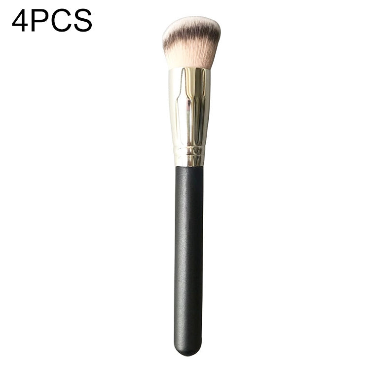 Pennello per trucco per capelli in fibra da 4 pezzi Pennello per fondotinta con manico in legno, 191 Foundation Brush, 270 Concealer Brush, 170 Diagonal Foundation Brush