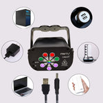 R90 8W UV Mini luce laser controllo del suono induzione fase atmosfera barra luminosa luce laser KTV, USB Plug-in, Built-in Battery Charging