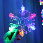 Luci decorative a cinque stelle a LED con fiocco di neve a V invertita Luci natalizie impermeabili, spina europea