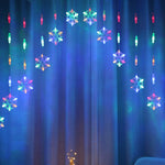 Luci decorative a cinque stelle a LED con fiocco di neve a V invertita Luci natalizie impermeabili, spina europea