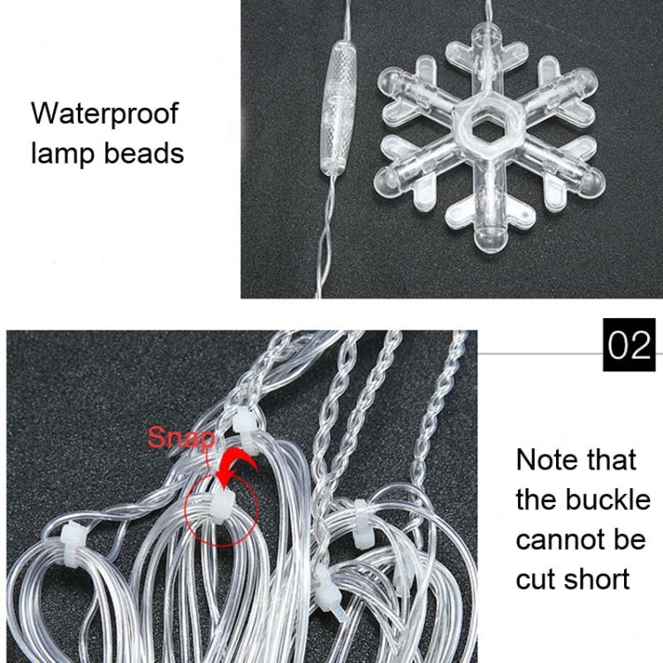 Luci decorative a cinque stelle a LED con fiocco di neve a V invertita Luci natalizie impermeabili, spina europea