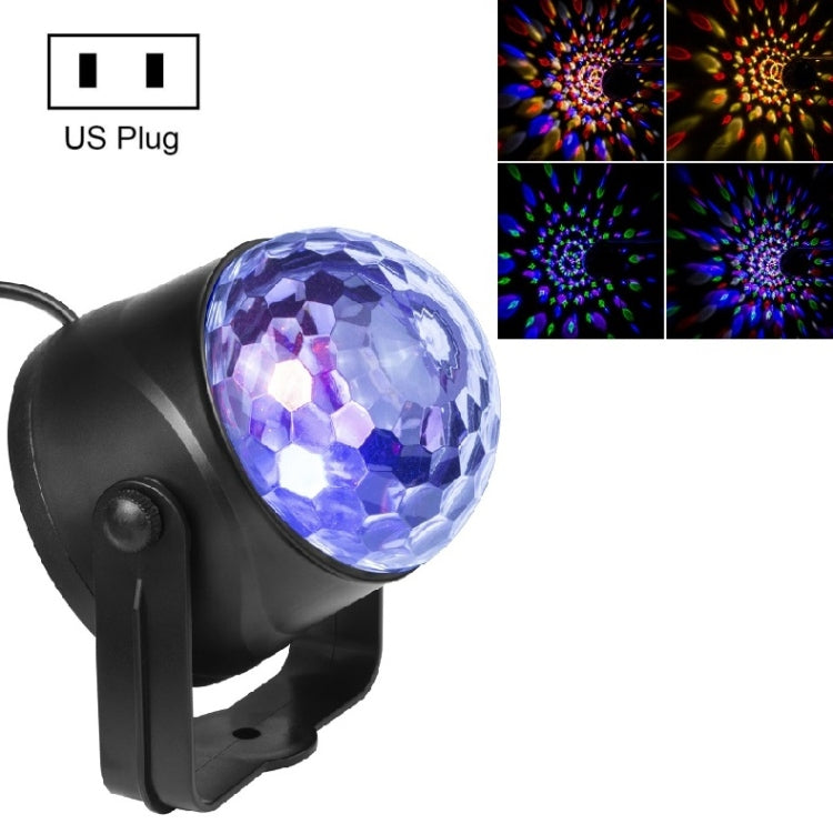 MGY-019 Lampada laser da palco rotante colorata a LED con telecomando da 6 W. Lampada a sfera magica in cristallo, US Plug, EU Plug, UK Plug, AU Plug