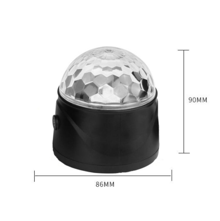 MGY-019 Lampada laser da palco rotante colorata a LED con telecomando da 6 W. Lampada a sfera magica in cristallo, US Plug, EU Plug, UK Plug, AU Plug
