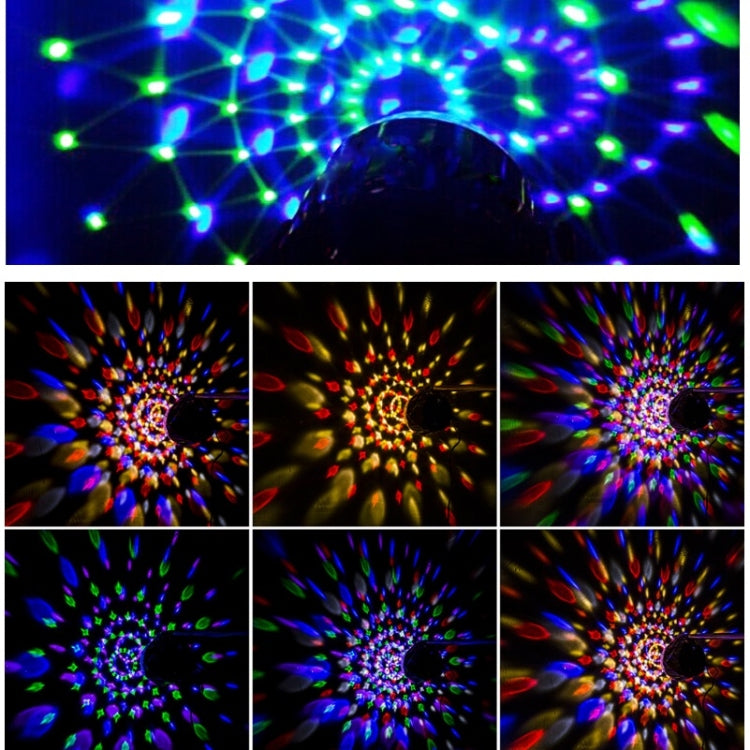 MGY-019 Lampada laser da palco rotante colorata a LED con telecomando da 6 W. Lampada a sfera magica in cristallo, US Plug, EU Plug, UK Plug, AU Plug