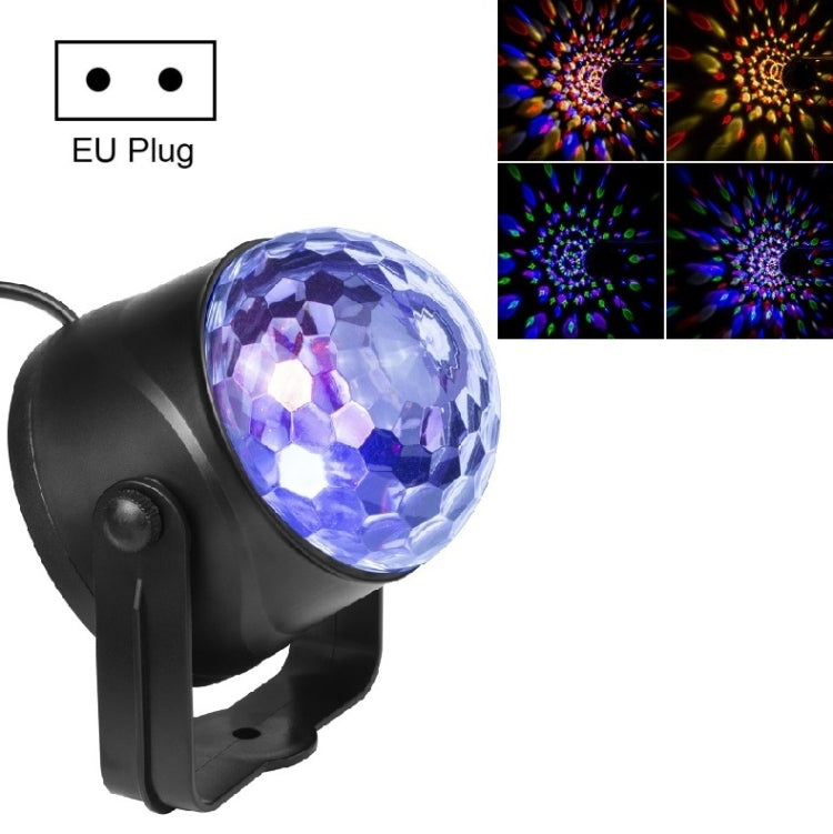 MGY-019 Lampada laser da palco rotante colorata a LED con telecomando da 6 W. Lampada a sfera magica in cristallo, US Plug, EU Plug, UK Plug, AU Plug