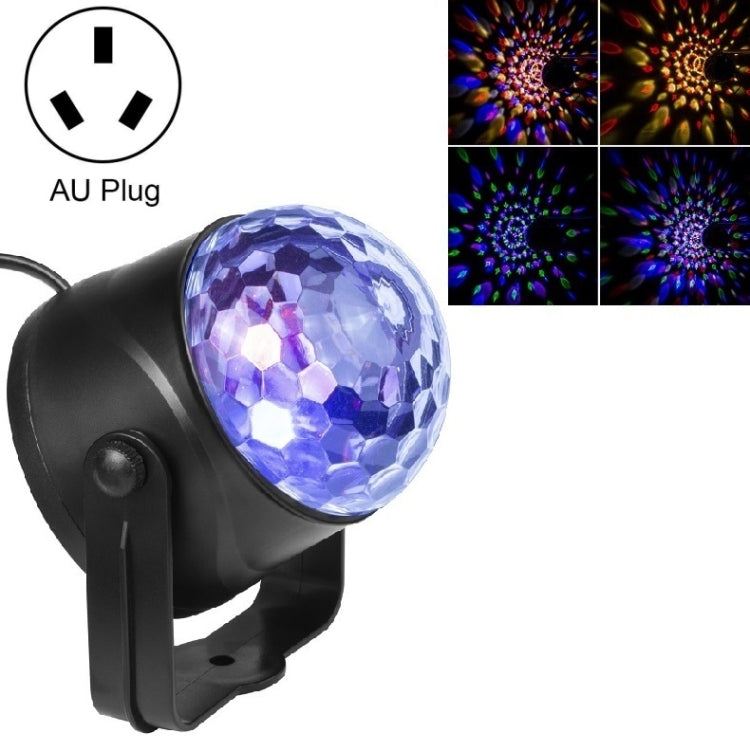MGY-019 Lampada laser da palco rotante colorata a LED con telecomando da 6 W. Lampada a sfera magica in cristallo, US Plug, EU Plug, UK Plug, AU Plug