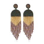 Orecchini etnici Orecchini con nappa boema con perline fatti a mano, Red E68671, Green E68671, Black E68671, Red E68694, Orange E68694, Black E68694, Blue E68698, Red E68698, Black E68698, White E68698, Purple E68796, Red E68796, Golden E68796         ...