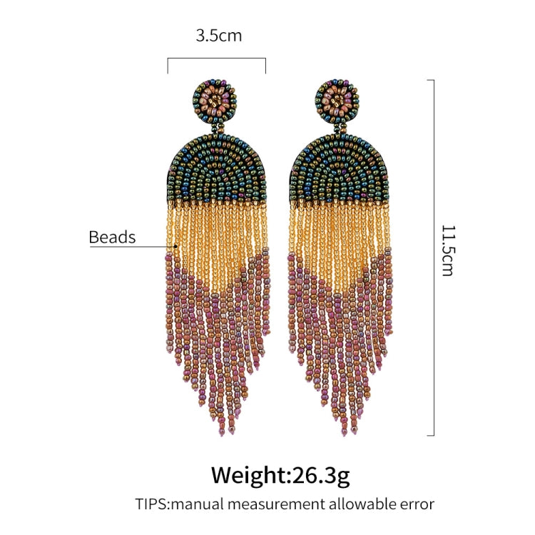 Orecchini etnici Orecchini con nappa boema con perline fatti a mano, Red E68671, Green E68671, Black E68671, Red E68694, Orange E68694, Black E68694, Blue E68698, Red E68698, Black E68698, White E68698, Purple E68796, Red E68796, Golden E68796         ...