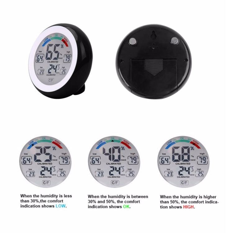 TS-S93 Termometro digitale multifunzione Igrometro Misuratore di umidità e temperatura, Visualizzazione della tendenza del valore massimo minimo C/Funit