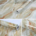 215421210W Modello in marmo Vernice brillante Ristrutturazione di mobili Carta da parati autoadesiva Pellicola impermeabile per armadietti