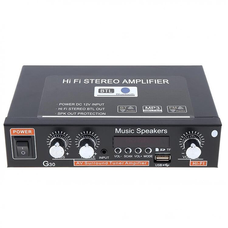 Amplificatore di potenza digitale intelligente G30 Amplificatore di potenza Bluetooth/USB/SD/FM integrato, spina europea