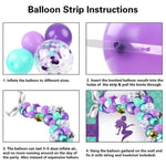 Set di palloncini coriandoli a pezzi quadrati dorati Set di decorazioni per palloncini per feste a sirena a tema oceano, Balloon Decoration Set
