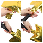 Set di palloncini coriandoli a pezzi quadrati dorati Set di decorazioni per palloncini per feste a sirena a tema oceano, Balloon Decoration Set