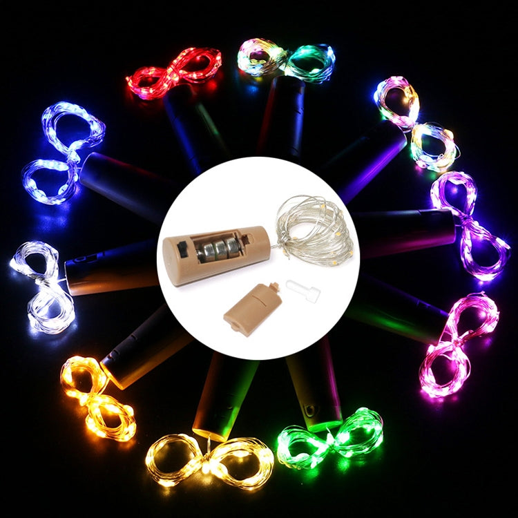 10 pz LED bottiglia di vino sughero filo di rame luce stringa IP44 lampada decorativa natalizia impermeabile, 1m 10LEDs, 2m 20LEDs