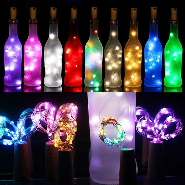 10 pz LED bottiglia di vino sughero filo di rame luce stringa IP44 lampada decorativa natalizia impermeabile, 1m 10LEDs, 2m 20LEDs