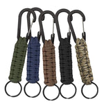 Portachiavi con moschettone in corda per ombrello in nylon multifunzionale per esterni, Nylon Umbrella Rope(Army green), Nylon Umbrella Rope(Black), Nylon Umbrella Rope(Brown), Nylon Umbrella Rope(Deep Blue)