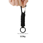 Portachiavi con moschettone in corda per ombrello in nylon multifunzionale per esterni, Nylon Umbrella Rope(Army green), Nylon Umbrella Rope(Black), Nylon Umbrella Rope(Brown), Nylon Umbrella Rope(Deep Blue)