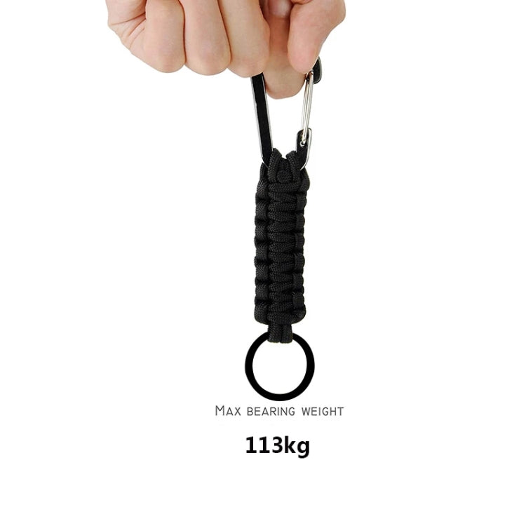 Portachiavi con moschettone in corda per ombrello in nylon multifunzionale per esterni, Nylon Umbrella Rope(Army green), Nylon Umbrella Rope(Black), Nylon Umbrella Rope(Brown), Nylon Umbrella Rope(Deep Blue)