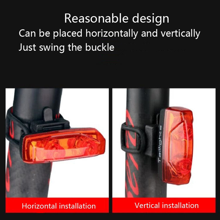 Fanale posteriore a induzione magnetica per bicicletta Fanale posteriore a induzione di autogenerazione Spia di sicurezza per guida notturna impermeabile, Magnetic Induction Taillight