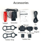 Fanale posteriore a induzione magnetica per bicicletta Fanale posteriore a induzione di autogenerazione Spia di sicurezza per guida notturna impermeabile, Magnetic Induction Taillight