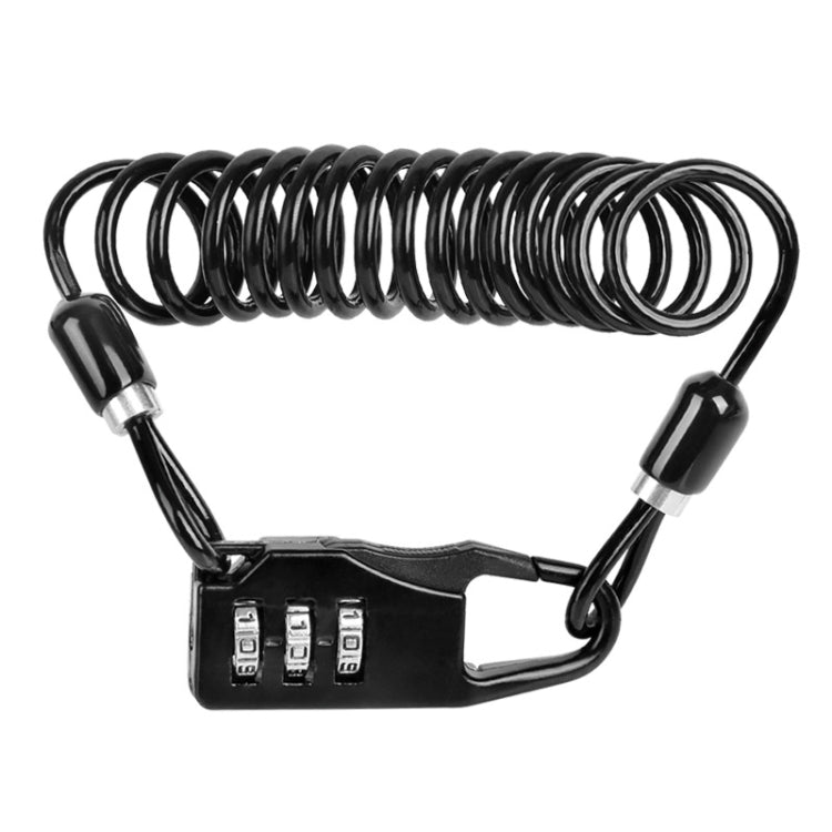 3 pezzi lucchetto per casco lucchetto per mountain bike lucchetto di sicurezza per bicicletta moto bici elettrica lucchetto per cavo in acciaio con password portatile, Helmet Lock