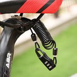 3 pezzi lucchetto per casco lucchetto per mountain bike lucchetto di sicurezza per bicicletta moto bici elettrica lucchetto per cavo in acciaio con password portatile, Helmet Lock