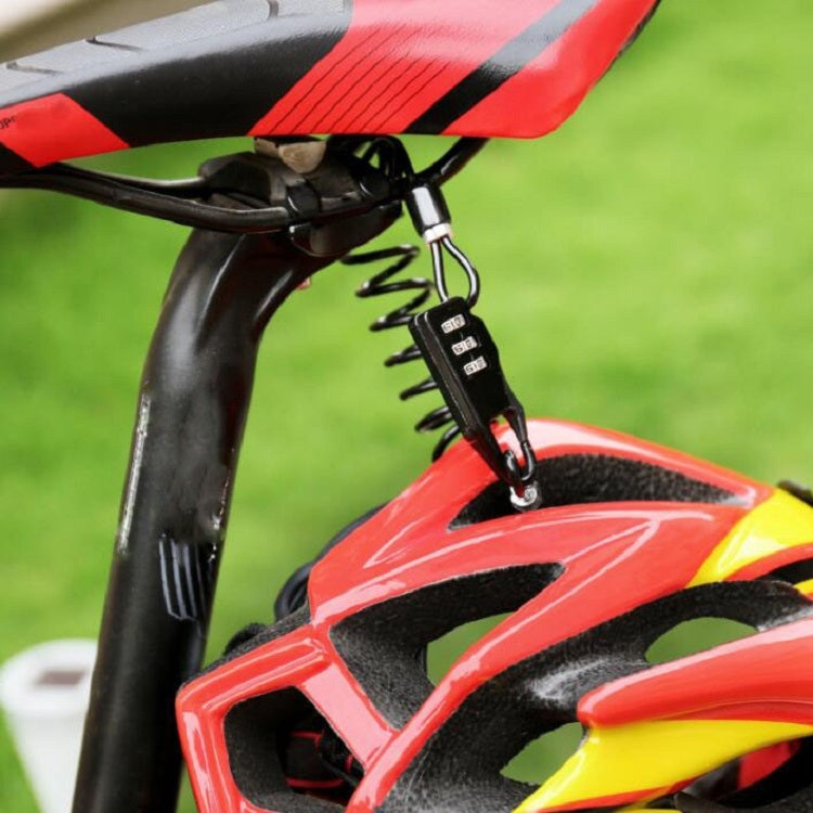 3 pezzi lucchetto per casco lucchetto per mountain bike lucchetto di sicurezza per bicicletta moto bici elettrica lucchetto per cavo in acciaio con password portatile, Helmet Lock