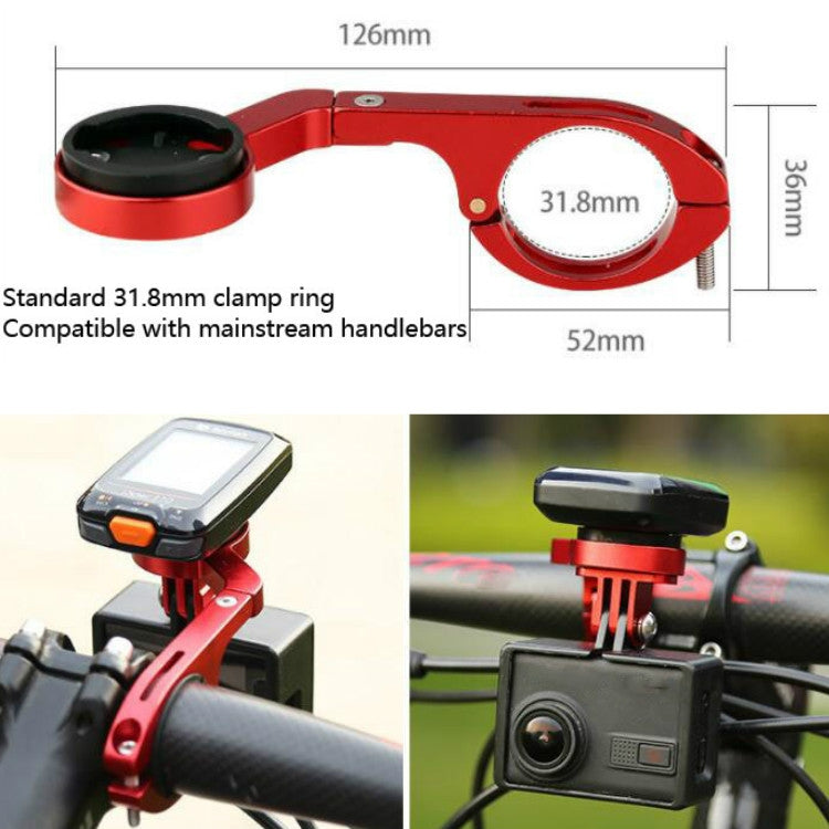 Supporto da tavolo per codici in lega di alluminio per mountain bike per bicicletta Staffa per torcia universale per estensione della tabella dei codici, Red, Black, Gray