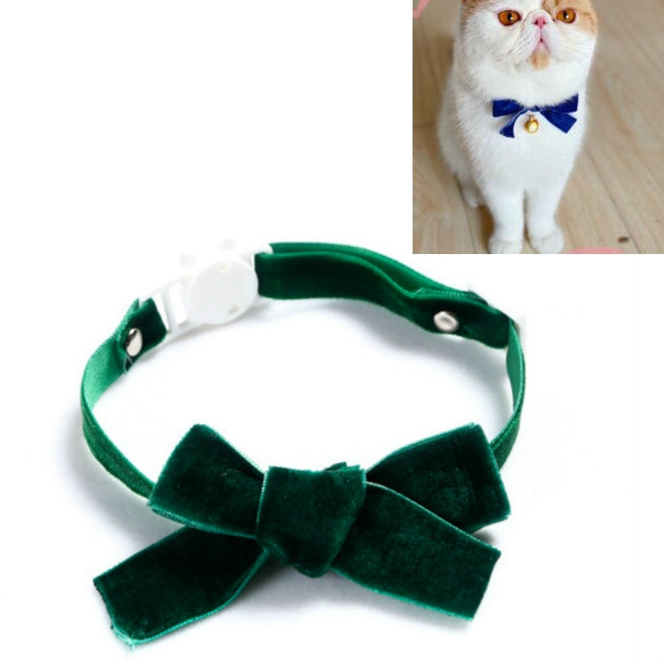 Collare in velluto regolabile con fiocco per animali 17-30cm
