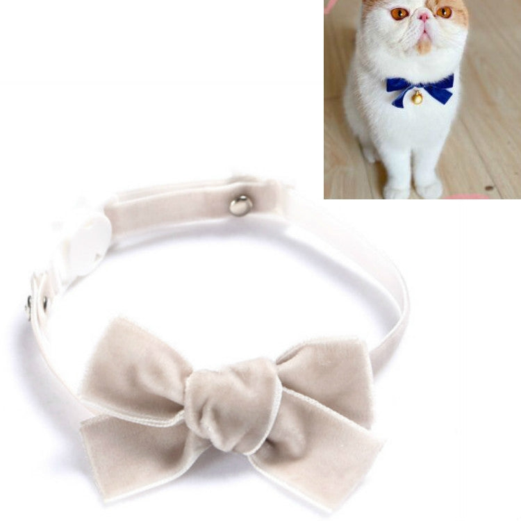 Collare in velluto regolabile con fiocco per animali 17-30cm