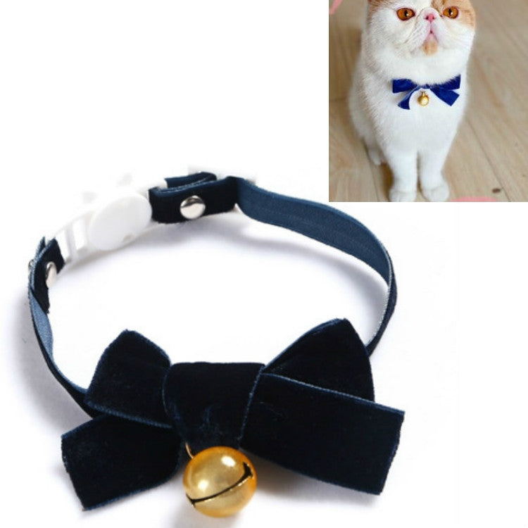 Collare in velluto regolabile con fiocco per animali 17-30cm