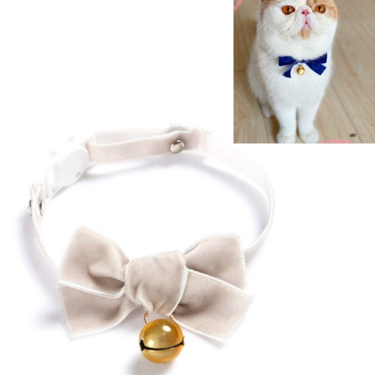 Collare in velluto regolabile con fiocco per animali 17-30cm