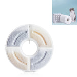 Nucleo filtrante per erogatore automatico di acqua per animali domestici rotondo, cotone con filtro a carbone attivo ad alto valore di iodio, guscio di noce di cocco, 4 PCS/Box, 6 PCS/Box, 8 PCS/Box, 12 PCS/Box